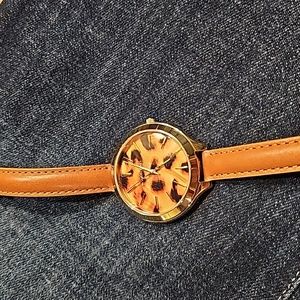 Michael Kors leopard face watch with wrap around band